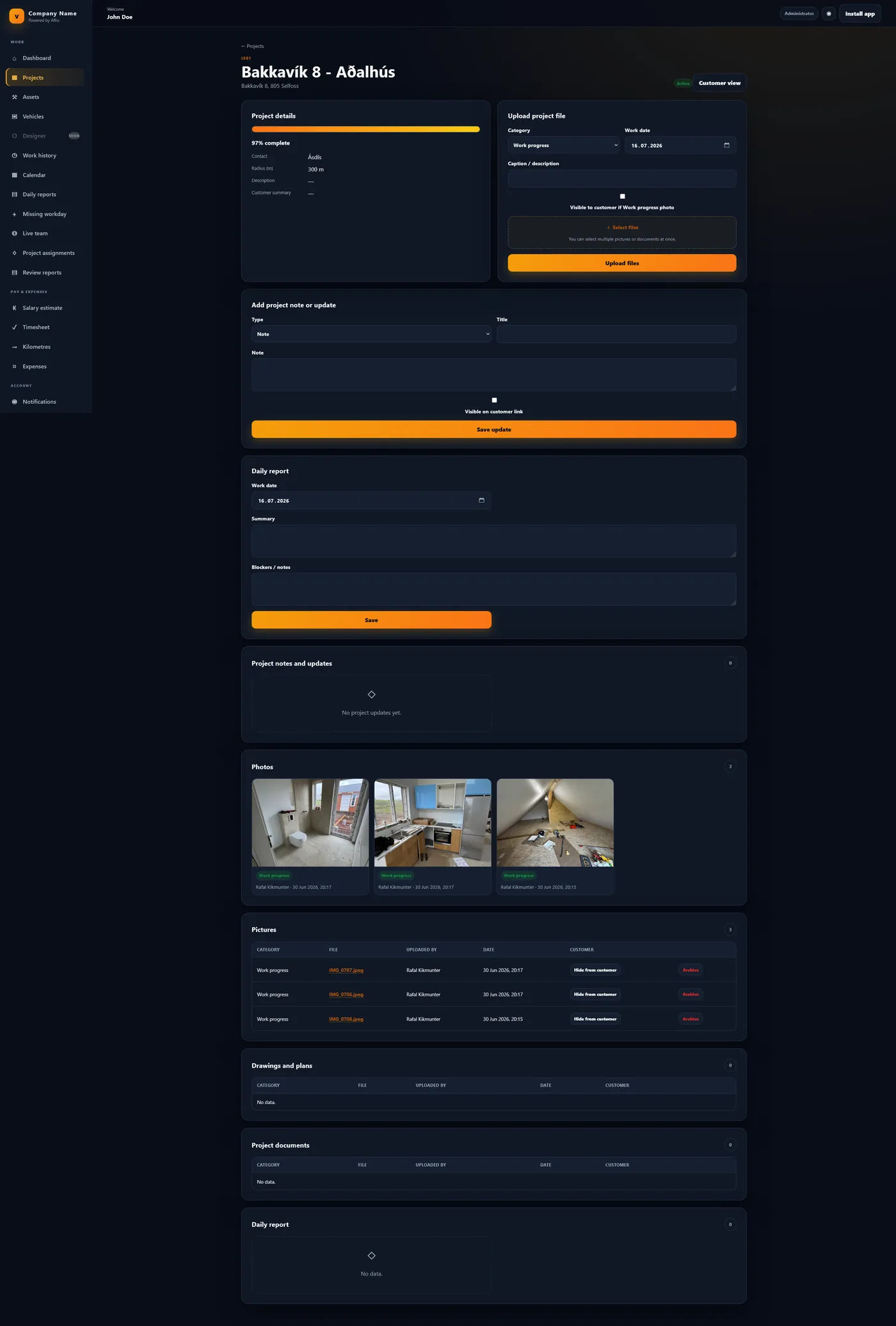 Project operations