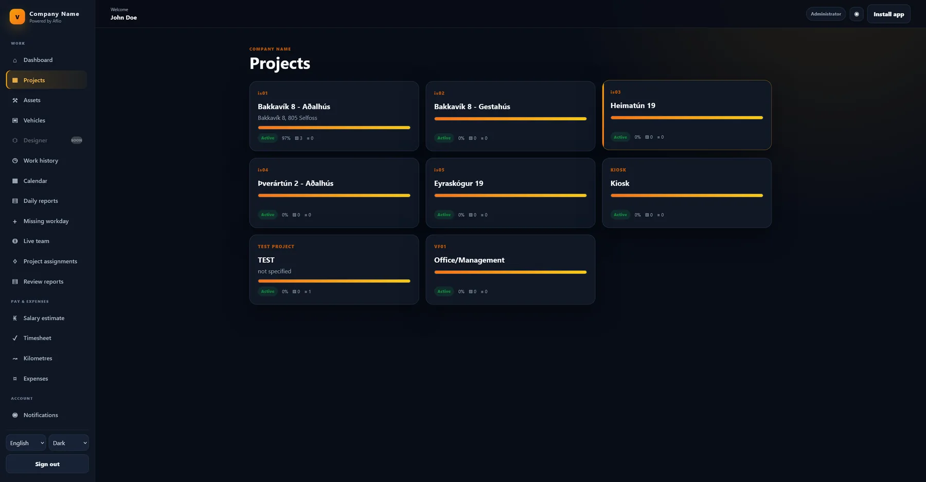 Project operations